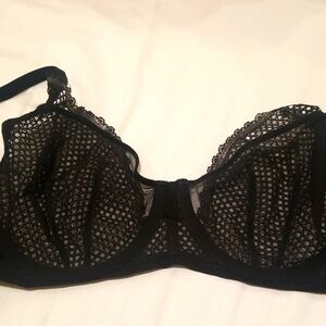 Victoria's Secret Black Mesh Lace Bra